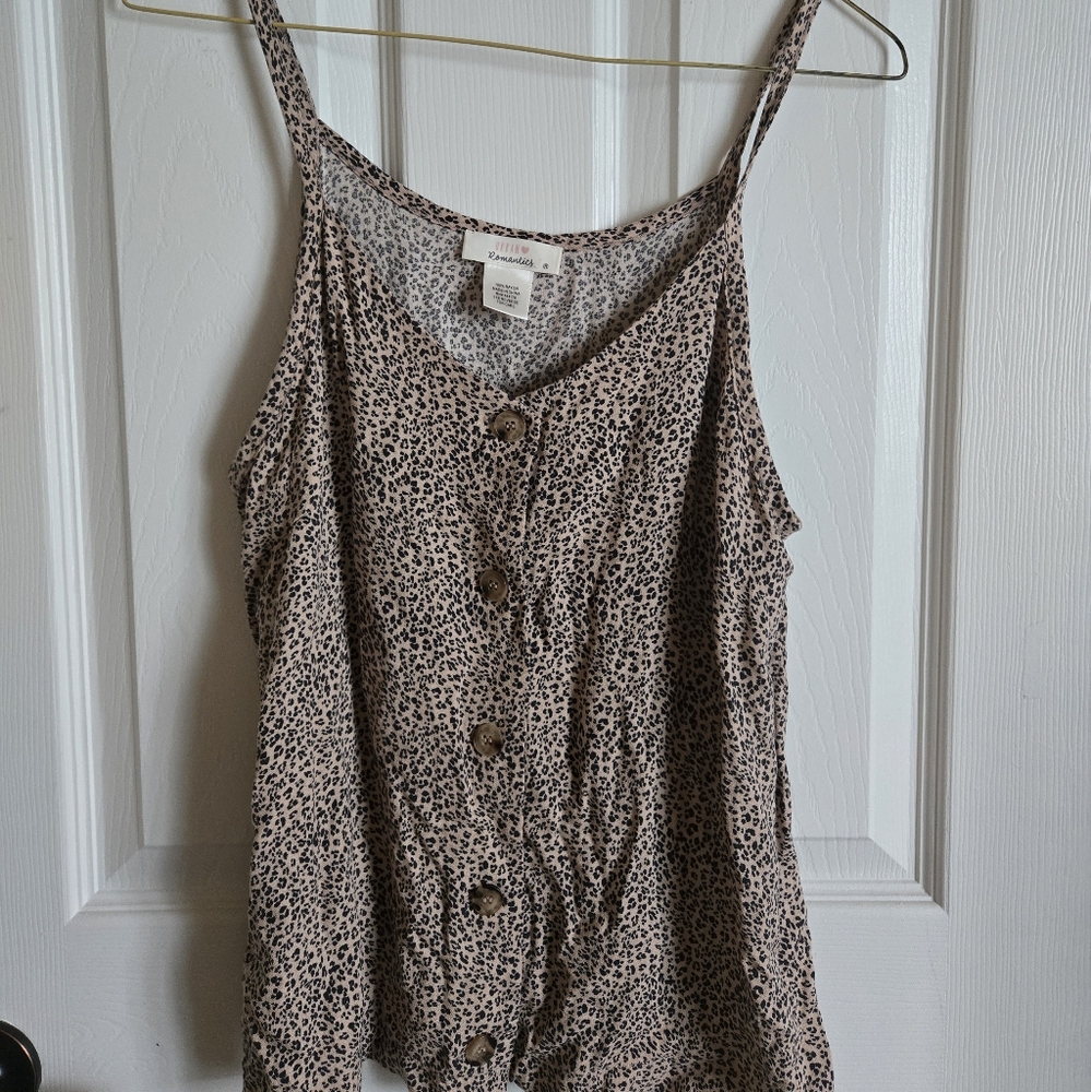 Leopard Print Button-Down Women's Top
